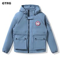 GTRG反季清仓冬季加厚短款羽绒款潮牌大鹅工装保暖男女客厅地毯A 蓝色 3XL
