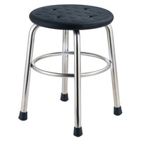 纳仕德 不锈钢凳子圆凳矮凳摘菜凳客厅换鞋凳201pu面单环高25cm GZC223