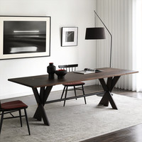 NORHOR英国Root Branch/北欧表情复古侘寂/HEX橡木餐桌大尺寸 烟熏色1.8m 