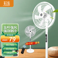 英飞佑 电风扇台地两用 16寸白色 遥控触屏智能数显