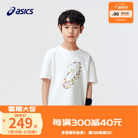 asics亚瑟士童装2024儿童夏季短袖T恤凉感吸汗抗菌宽松垂感短袖T 10本白 170cm