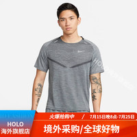 NIKEOUTLETS Dri-FIT ADV 男子短袖跑步上衣DM4754 010黑/烟灰/银 M