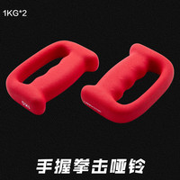 LARA STAR3125家用拳击练习哑铃瘦手臂跳操拳峰落点哑铃D型一对 红色【1kg*2】 0.5KG