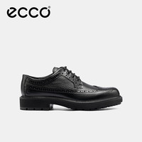 爱步（ECCO）雕花布洛克男鞋 24年秋季圆头男士皮鞋商务 都市奥斯陆550214 黑色55021451052 43