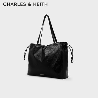 CHARLES&KEITH24秋季新品CK2-30782406柔软大容量手提托特包女 Black黑色 XL