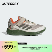 adidas AGRAVIC FLO米奇联名户外运动鞋男小童儿童阿迪达斯TERREX 灰粉/岩层橄榄绿/半冲击橙 40码