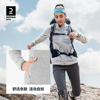 迪卡侬（DECATHLON）摇粒绒外套女抓绒衣保暖户外运动加厚春秋冲锋衣内胆 MH120 MH100 MH100半拉链-紫色 XS