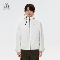 可隆 KOLON SPORT OBLI-K3L 中性防水露营冲锋衣 LUJK4AT534-OW 白色 M