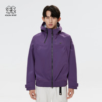 可隆 KOLON SPORT OBLI-K3L 中性防水露营冲锋衣 LUJK4AT534-PL 梅紫色 L