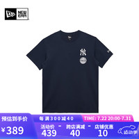 NEW ERA 纽亦华 2024夏季新款MLB联盟卡通短袖T恤男女 -藏青色 2XL