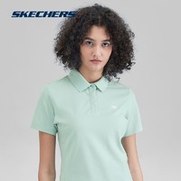 SKECHERS 斯凯奇 夏速干透气POLO衫女吸湿针织短袖简约凉感运动上衣