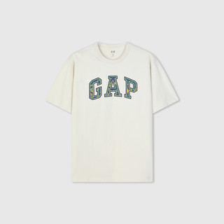 Gap 盖璞 男女装2024春夏新款LOGO设计感字母经典圆领纯棉短袖T恤885842