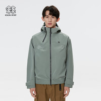 可隆 KOLON SPORT OBLI-K3L 中性防水露营冲锋衣 LUJK4AT534-MO 苔藓绿 S
