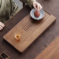 领艺优选胡桃木茶盘新中式简约办公家用大号直排式茶台功夫茶具单品 静逸胡桃木60*28*4.5