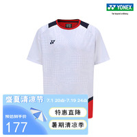 YONEX尤尼克斯羽毛球服男款短袖透气吸汗运动服10491