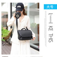 苏迪罗相机包适用于 索尼 微单包 单肩 男 女 A7M3 A7 ZV-E10 A6700 斜跨包摄影包 A6400 RX10 A7M4 A7C 黑色 大号