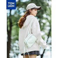 唐狮 TONLION2024早秋新款连帽卫衣女设计感刺绣长袖卫衣休闲帽衫TB 雾霾粉 S