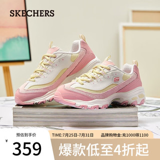 SKECHERS 斯凯奇 D'Lites 女子休闲运动鞋 149906/PKYL 粉红色/黄色 37