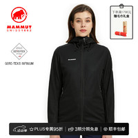 猛犸象（MAMMUT）Ultimate VII户外登山防风防泼水透气GTX软壳上衣女 黑色 L