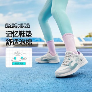 SKECHERS 斯凯奇 女子绑带运动休闲鞋896272 白色/多彩色/WMLT 36.5