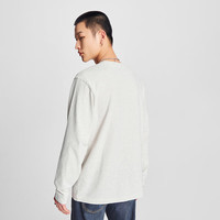 Lee 李 男士Logo印花燕麦灰男长袖T恤 LMT009074200 燕麦灰 XL