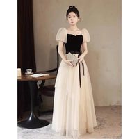 诺丽缇(NUOLITI)高端晚礼服女2024宴会气质设计感小众轻奢高级艺考成人礼 香槟色长款 3XL