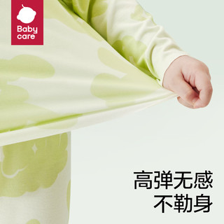 babycare宝宝家居服2024秋装儿童内衣套装 格林奶酪白 120cm