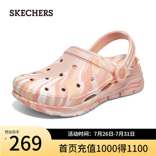 斯凯奇（Skechers）春季汉口二厂联名凉鞋洞洞鞋外穿女111403 桃粉色/PCH 35