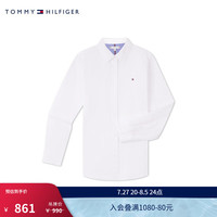 TOMMY HILFIGER24新款早秋女装牛津纺职场白领小绣标合身衬衫WW0WW43347 白色YCF 32 （XS）