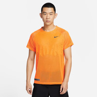 NIKEDRI-FIT ADV男速干短袖跑步上衣夏季耐克勾勾 836明亮橙/黑 L