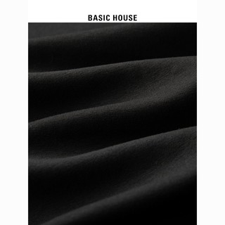 Basic House/百家好半拉链针织连衣裙女2024夏季撞色显瘦长裙