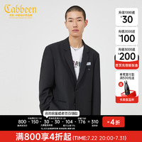 CABBEEN卡宾2022西装外套男休闲宽松长袖轻商务西服外套男 黑色01 54/185/XXL