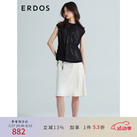 ERDOS 春夏圆领女轻薄系带背心 黑 155/76A/XS