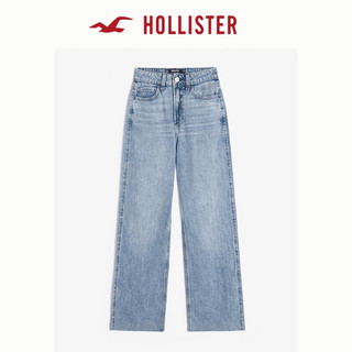 HOLLISTER24秋辣妹浅色水洗五袋宽松牛仔裤长裤女 KI355-4276 浅靛蓝色 160/58A 000标准版