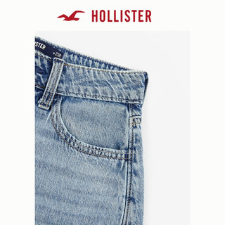 HOLLISTER24秋辣妹浅色水洗五袋宽松牛仔裤长裤女 KI355-4276 浅靛蓝色 160/58A 000标准版