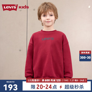 Levi's李维斯童装新款男女童长袖T恤简约上衣 黑美人 110/52