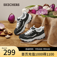 斯凯奇（Skechers）经典熊猫鞋女网面透气休闲运动鞋鞋8730065 黑色/白色/BKW 40