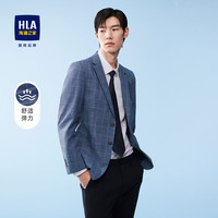 HLA海澜之家西服男商务大气时尚格纹休闲西装外套男HWXAD1U032A 185/104B(52B)