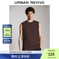 UR2024秋季男装时尚美式复古风宽松无袖背心UMF440144 暗紫 XS