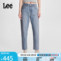 Lee24早秋413标准高腰小直脚浅蓝色女牛仔裤潮LWB100413205 浅蓝色 28