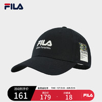 FILA 斐乐款棒球帽2024秋季休闲运动帽鸭舌帽遮阳帽 正黑色-BK XS