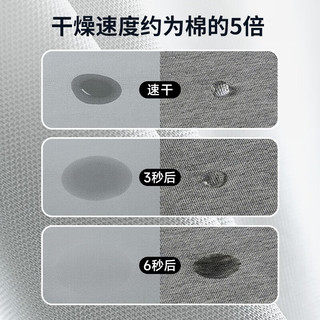 金利来【防UV】2024春夏修身速干商务休闲短袖T恤男 灰蓝-65 XXL 