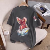 【卡通兔子显瘦T恤】夏装新女士时尚简约韩版宽松短袖上衣