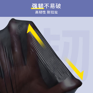 惠寻垃圾袋家用平口手提厨房黑色清洁袋 20卷500只（45*50cm）