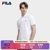 FILA 斐乐 官方男子针织短袖POLO衫2024夏季基础简约休闲上衣