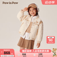 PawinPaw卡通小熊童装2024年秋冬女童棉服 Ivory象牙色/39 110cm
