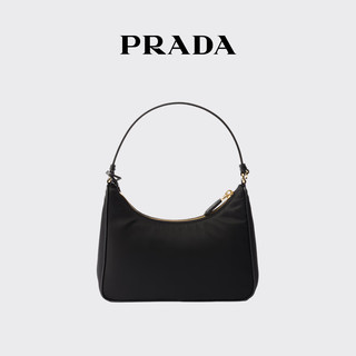 PRADA/普拉达女士Prada Re-Edition 2005 Re-Nylon迷你手袋 黑色-金色徽标