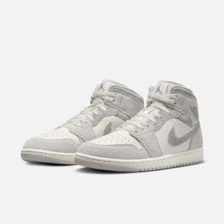 AIR JORDAN 正代系列 Air Jordan 1 Mid Se 缓震轻便男子篮球鞋 FQ7720-002 浅灰/烟灰/帆白 39