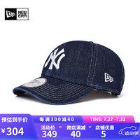 NEW ERA纽亦华2024夏季牛仔MLB棒球帽子男女弯檐软顶NY LA鸭舌帽 60508677-深牛仔蓝-NY OSFM