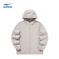erke鸿星尔克运动外套男新品防泼水风衣户外休闲骑行运动外套